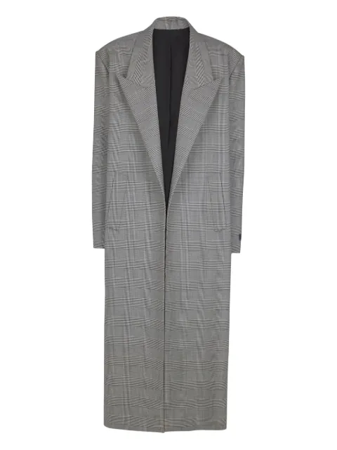 Balmain oversized coat in Prince of Wales wool Black GH1UD365WD31