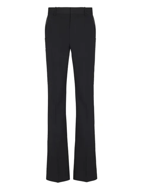 Balmain crystal-embroidered wool trousers Black GH1PO131PD31