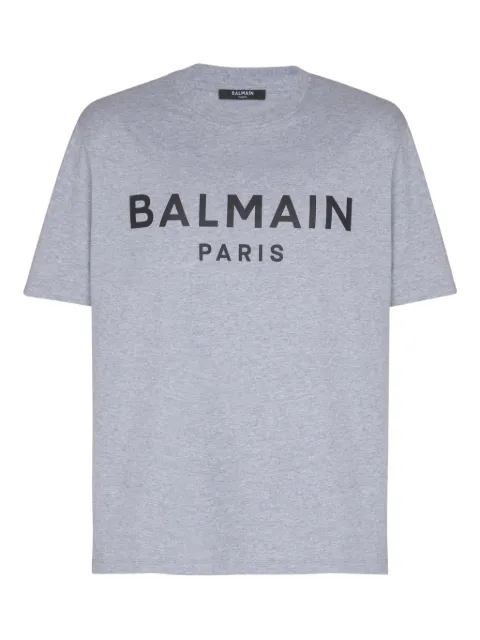 Balmain printed cotton T-shirt Grey GH1EG000BD46