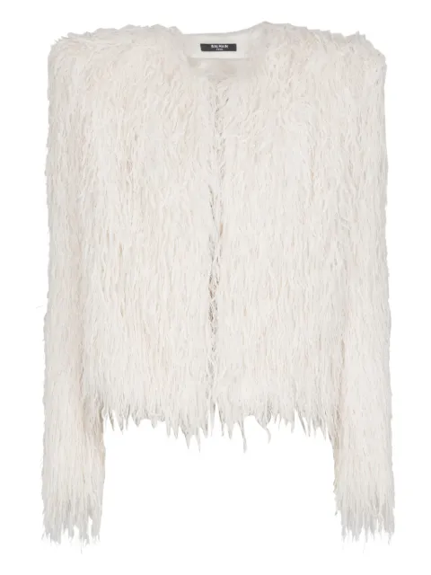 Balmain fringed jacket White GF1SM508JL40