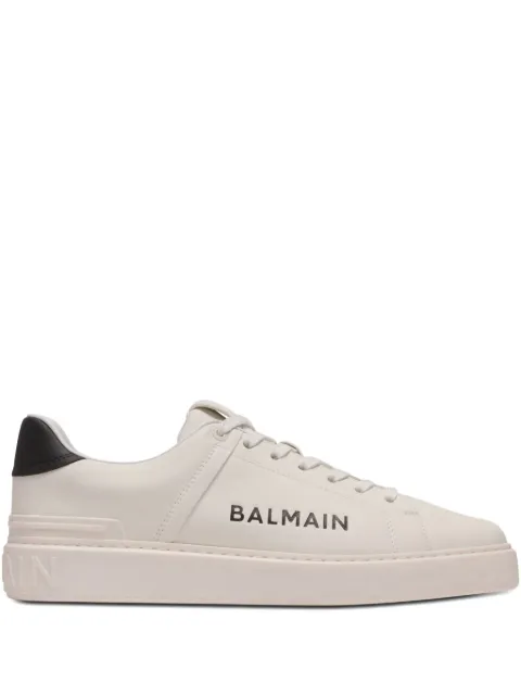 Balmain B-court trainers in calfskin White GM1VI288LSBG