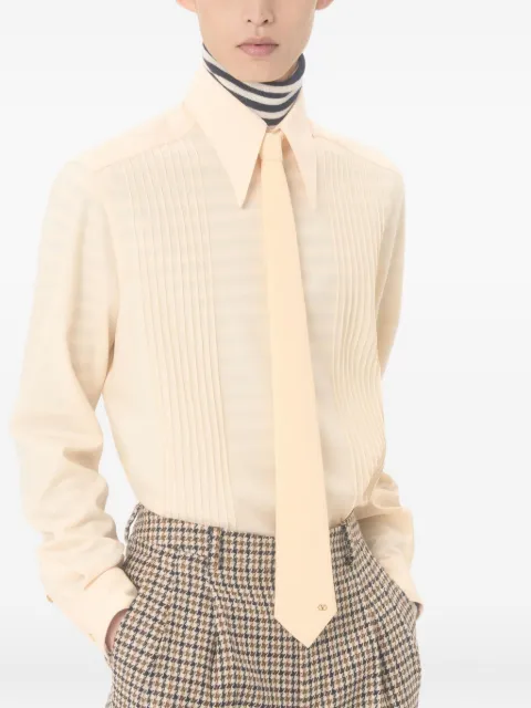 Valentino Garavani Vlogo-plaque silk tie Yellow YEV194NUM