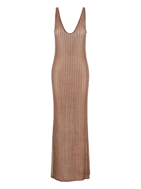 VENUJA crystal-embellished dress Neutrals DS005BMCA