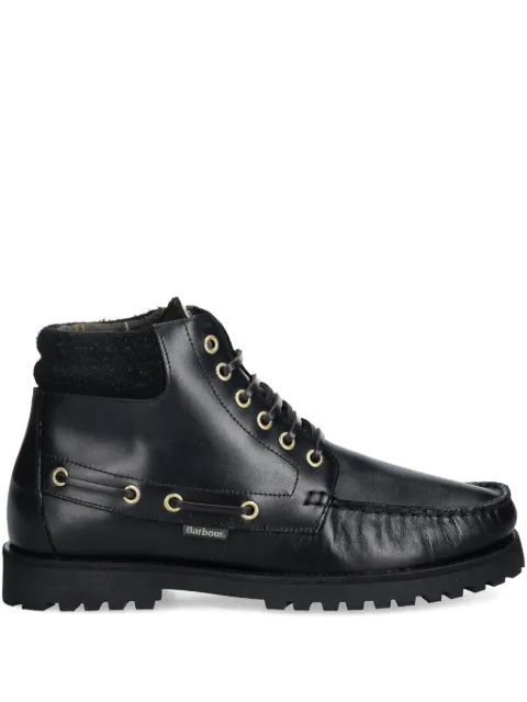 Barbour 30mm Tiller eyelet lace-up boots Black MFO0799