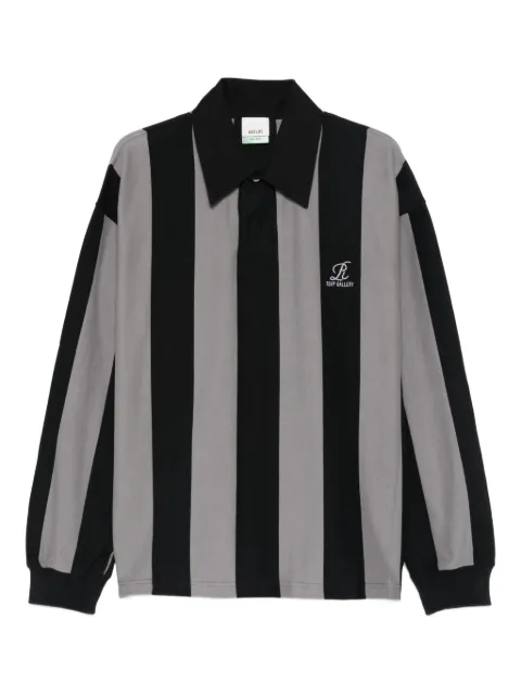 AGOLDE vertical-stripe polo shirt Grey A1044