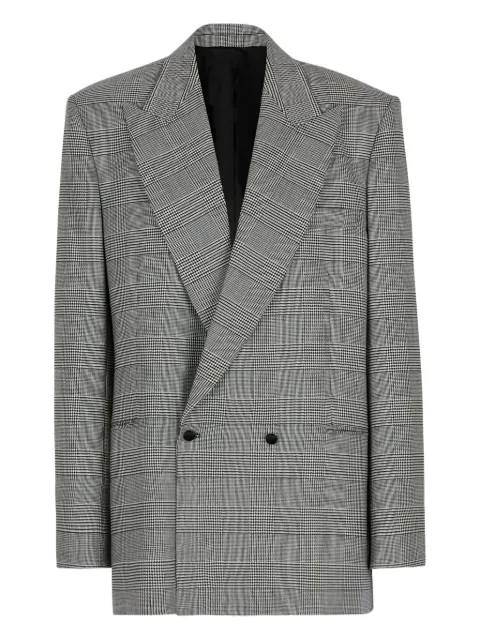 Balmain Prince of Wales jacquard blazer Grey GF1SI660WD31