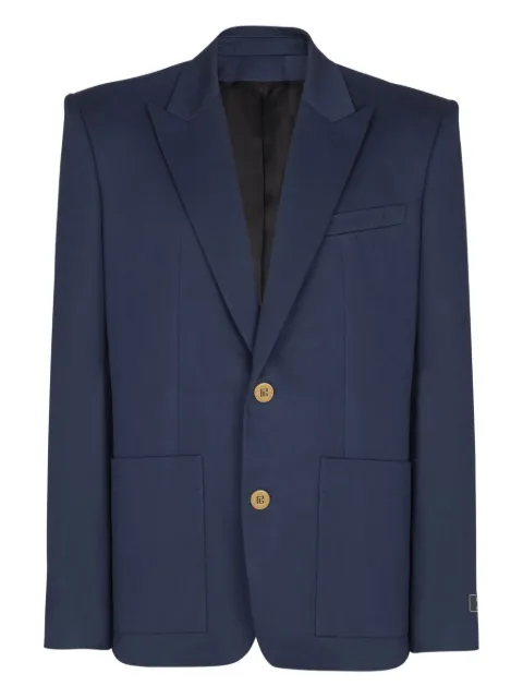 Balmain twill two-button blazer Blue GH1SI885CG43