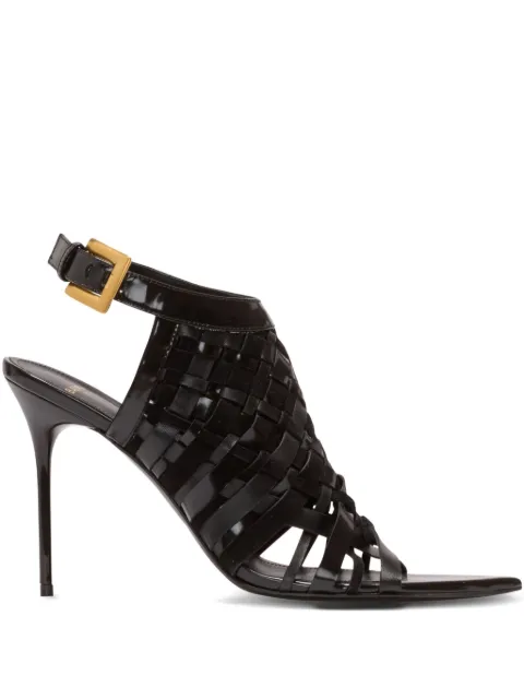 Balmain fringed open-toe sandals Black GN1UH194LMXK