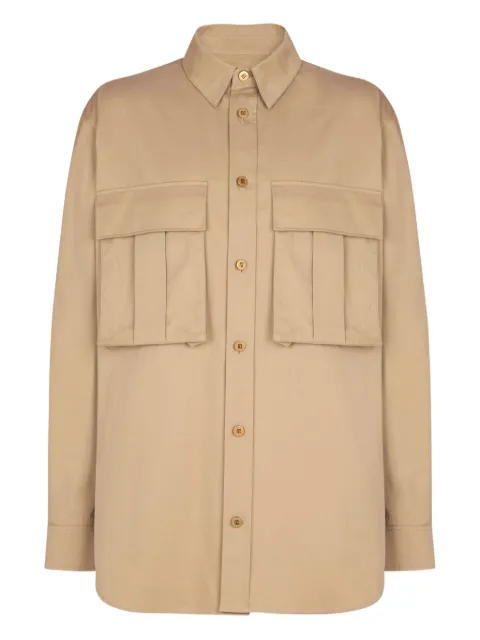 Balmain cotton safari shirt Neutrals GH1HS535CG43