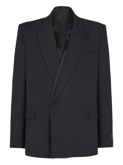 Balmain Grain-De-Poule wool jacket Black GH1SM755ME54