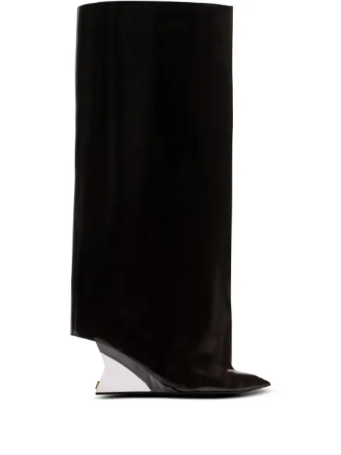 Balmain wedge pointed-toe boots Black GN1TA209LSMR