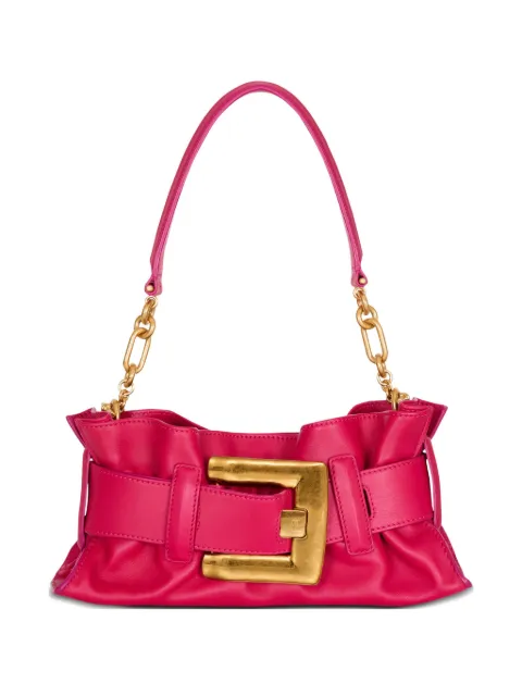 Balmain mini Anthem shoulder bag in calfskin leather Pink GN1AE994LSAX