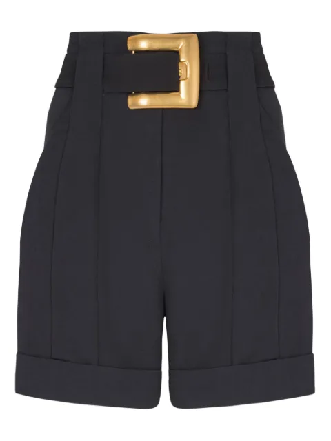 Balmain belted-waist shorts Black GF1PA375WC09
