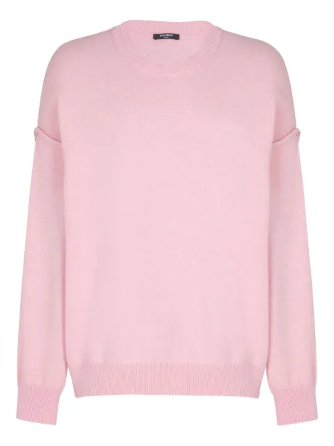 Balmain crew-neck cashmere sweater Pink GH1KD175KI87