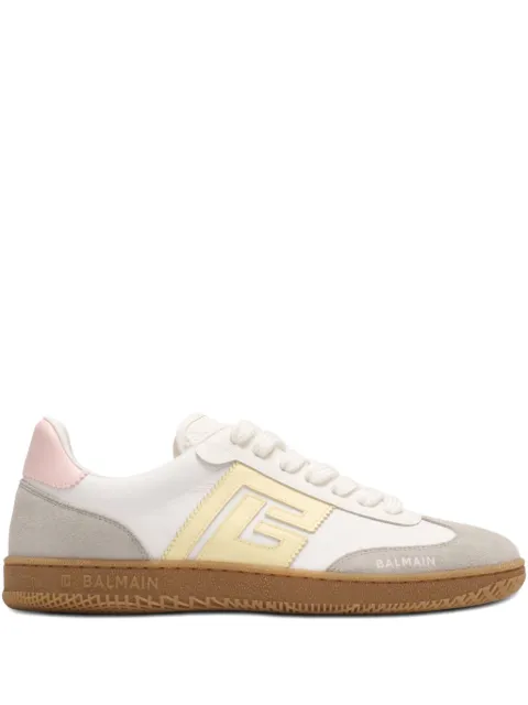 Balmain Swan trainers in calfskin and nylon White GN1VI735TCLN