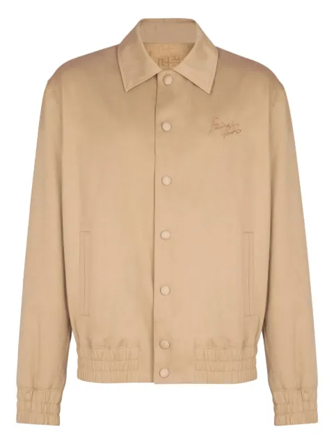 Balmain canvas bomber jacket Neutrals GH1TFA74CG43
