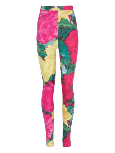 Balmain floral-print leggings Pink GF1OC014GF50