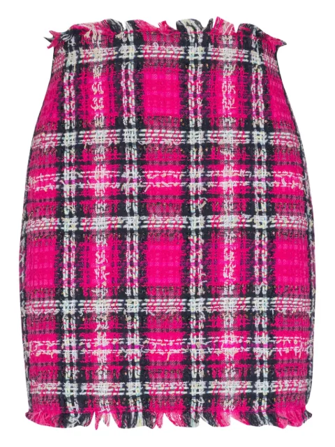 Balmain mini glitter-detail skirt Pink GF1LBB37CG42