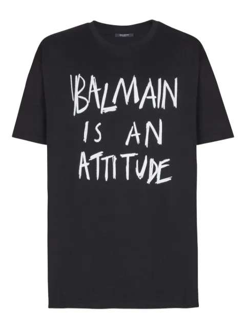 Balmain printed T-shirt Black GH1EG225GF40