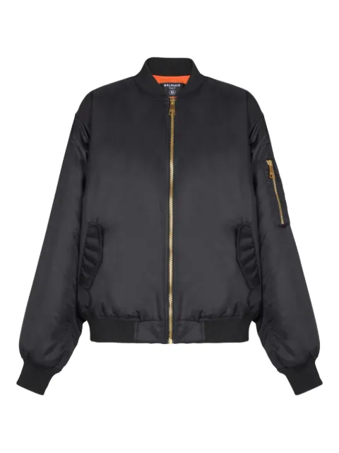 Balmain flap-pockets bomber jacket Black GH1TFB40XL46