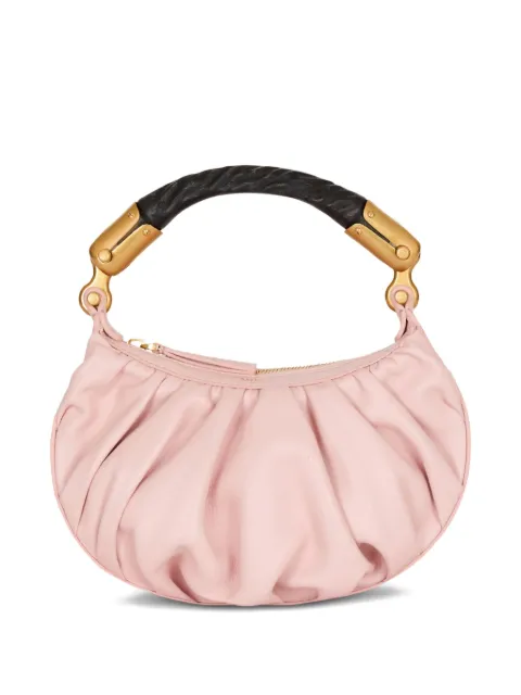 Balmain mini Ebene calfskin tote bag Pink GN1BS027LSXP