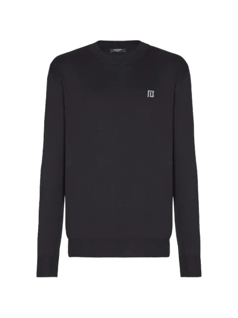 Balmain crew-neck sweater Blue GH1KD000KJ53