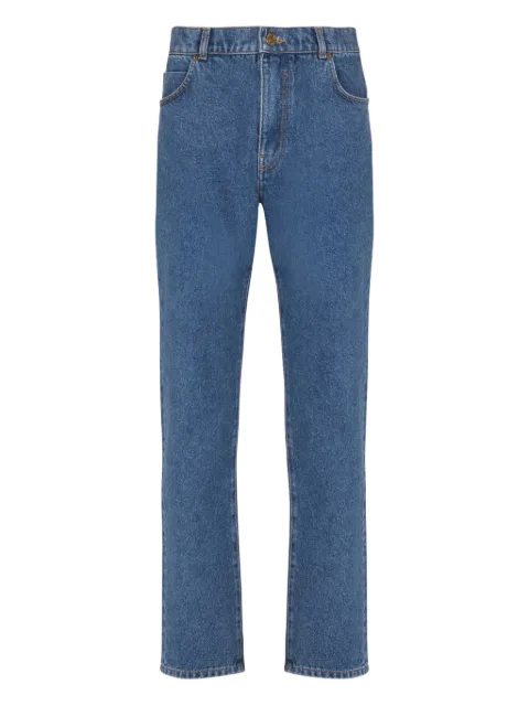 Balmain straight-cut cotton jeans Blue GH1MI043DG08