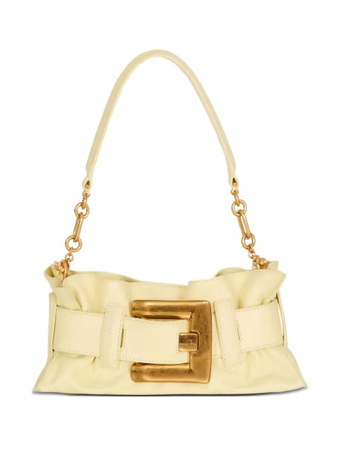 Balmain mini Anthem shoulder bag in calfskin leather Neutrals GN1AE994LSAX