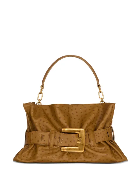 Balmain medium Anthem bag in embossed calfskin Brown GN1KK990LONH