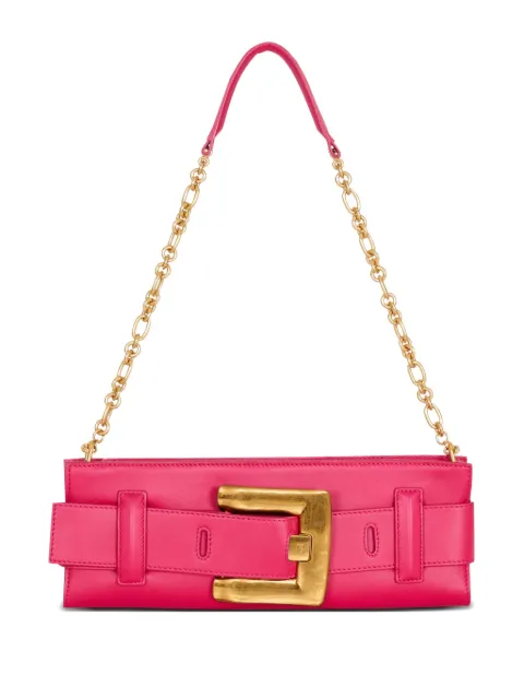 Balmain Anthem calfskin leather clutch Pink GN1LB024LSAX
