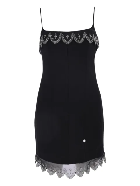 STAUD Colette beaded-trim mini dress Black R26R2309PT