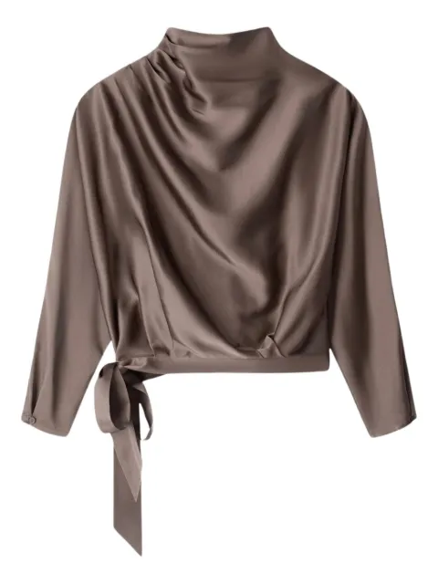 STAUD Phoebe silk top Brown R26R1115SN