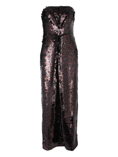 STAUD Cece sequin-embellishment midi dress Black R26R2111SQ