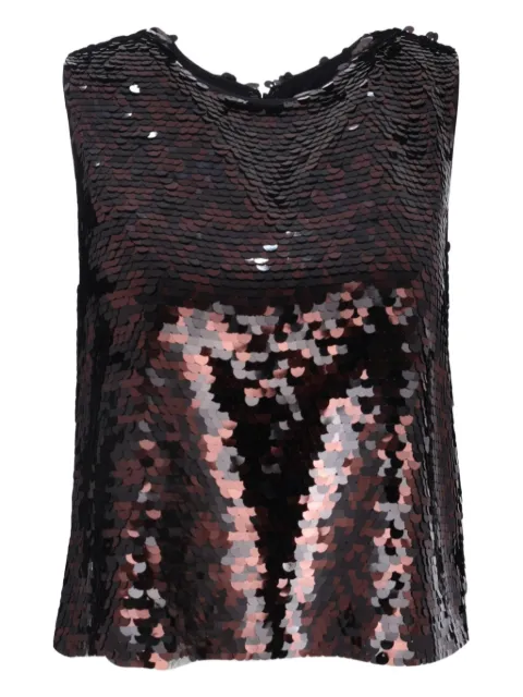 STAUD Seraphina sequin-embellishment top Black R26R1138SQ