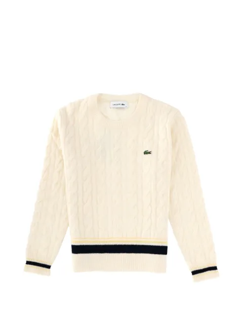 Lacoste cable-knit sweater Neutrals AF4159XFJ