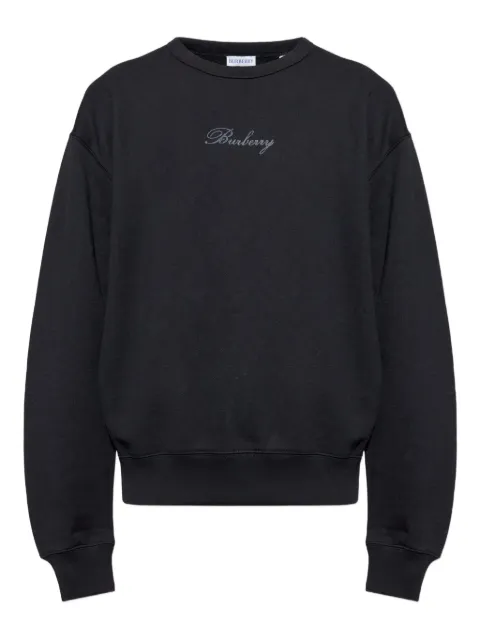 Burberry check cursive logo cotton sweatshirt Black 8119079