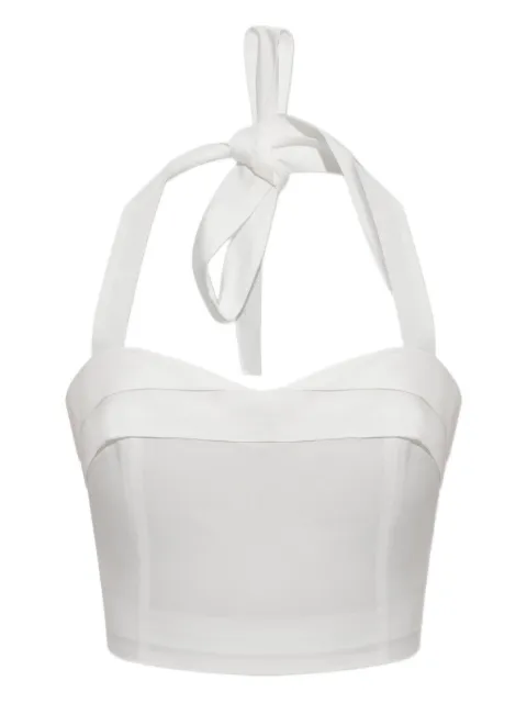 Posse Rue halterneck tied top White PS1814