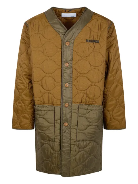 OAMC logo-embroidered coat Neutrals PCM2OC02ANY001