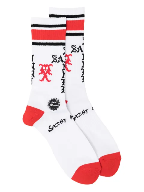 SAINT MXXXXXX all-over graphic print socks White SMHR10000107