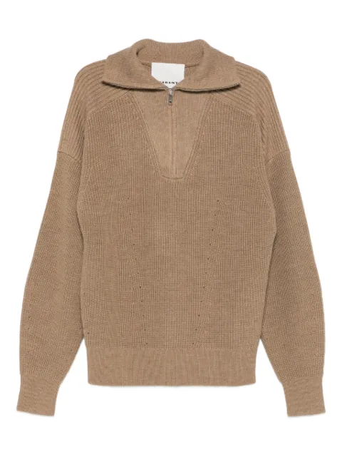 MARANT Benny half-zip sweater Brown PU0080HAA1L79H