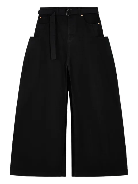 sacai belted denim skirt Black 2508193001