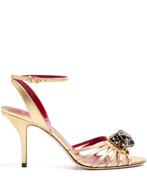 Valentino Garavani Panthea feline-head strap sandals Gold WS0PB2TBK