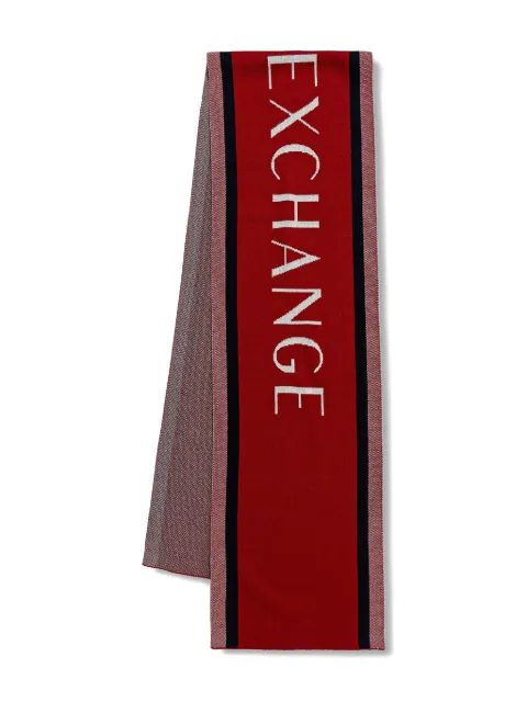 Armani Exchange stripes-detail scarf Red XM001552AF13776