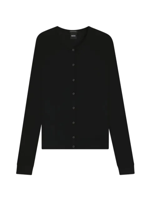 BOSS buttoned long-sleeves cardigan Black 50545031