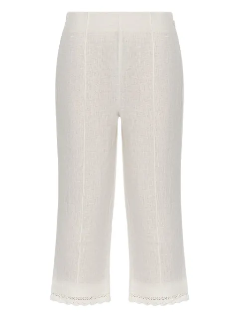 Posse Effi lace-trim trousers Neutrals PS1811