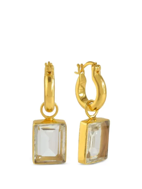 SHYLA Sorrento crystal-embellished hoop earrings Gold SORRENTO