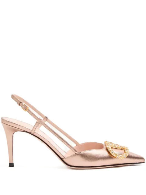 Valentino Garavani logo Signature slingback pumps Pink WS0R01LUY