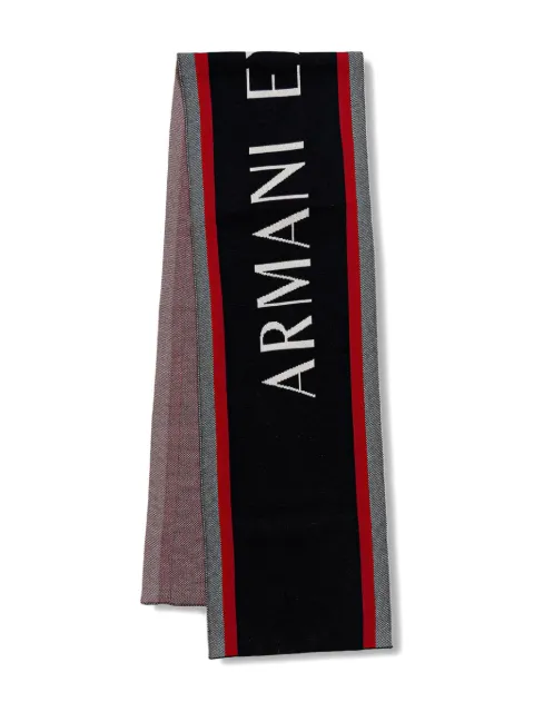 Armani Exchange stripe-detail scarf Blue XM001552AF13776
