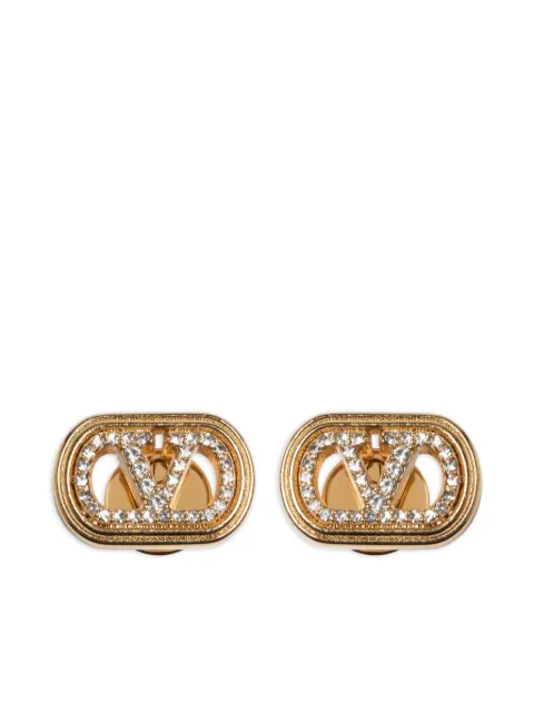 Valentino Garavani Ovalette earrings in metal and Swarovski® crystals Gold WJ0Y80YCW