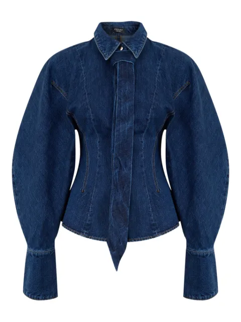 A.W.A.K.E. Mode balloon-sleeve denim shirt Blue AW25DT02DE06